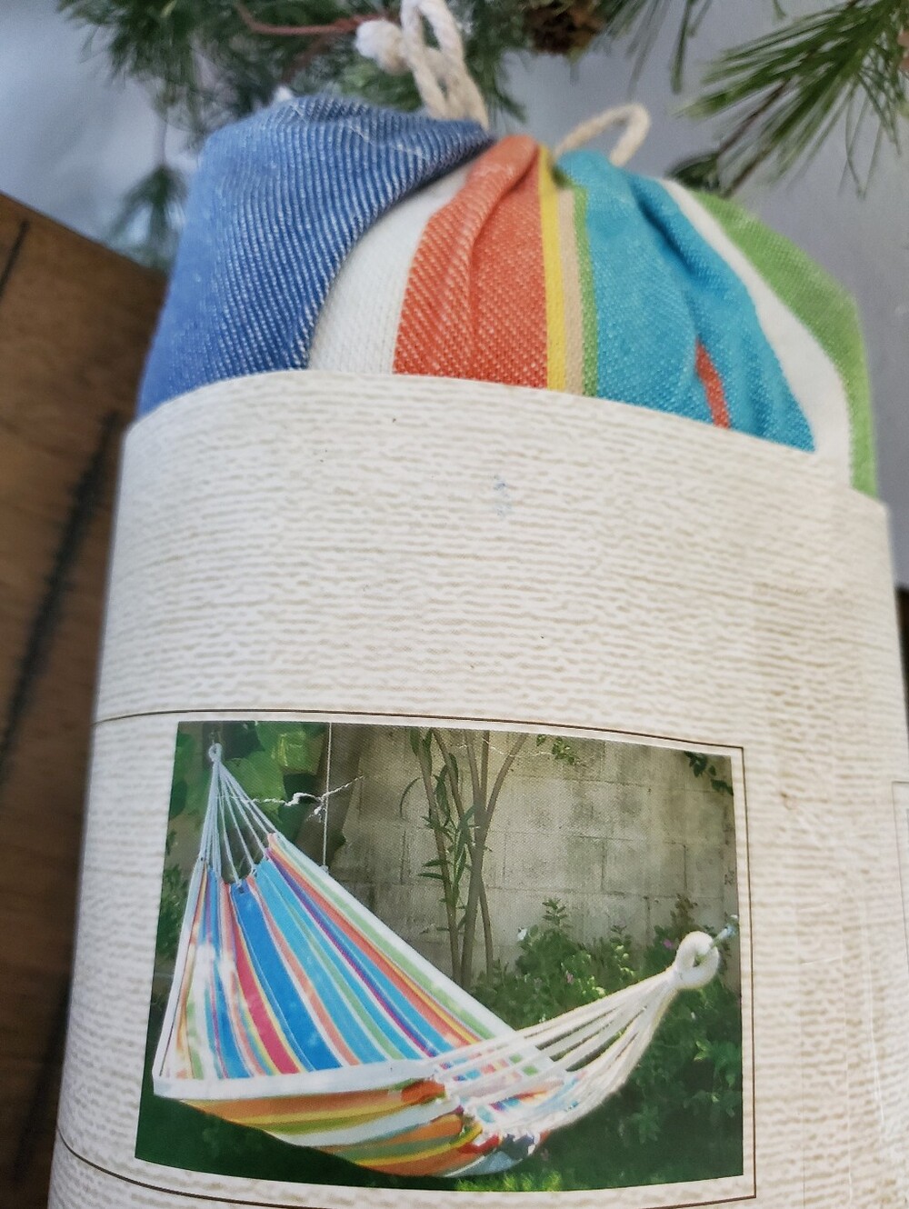 Backyard Creations Hammock In A Bag Multi Color Stripe Cotton Rope 11ft